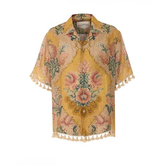 Valentino Garavani Men Apres L'hiver Print Bowling Shirt
